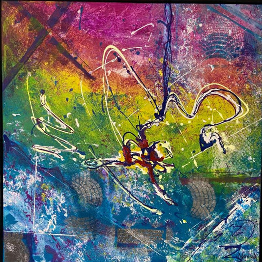 Cowboy with Lasso 30X30 FRAMED